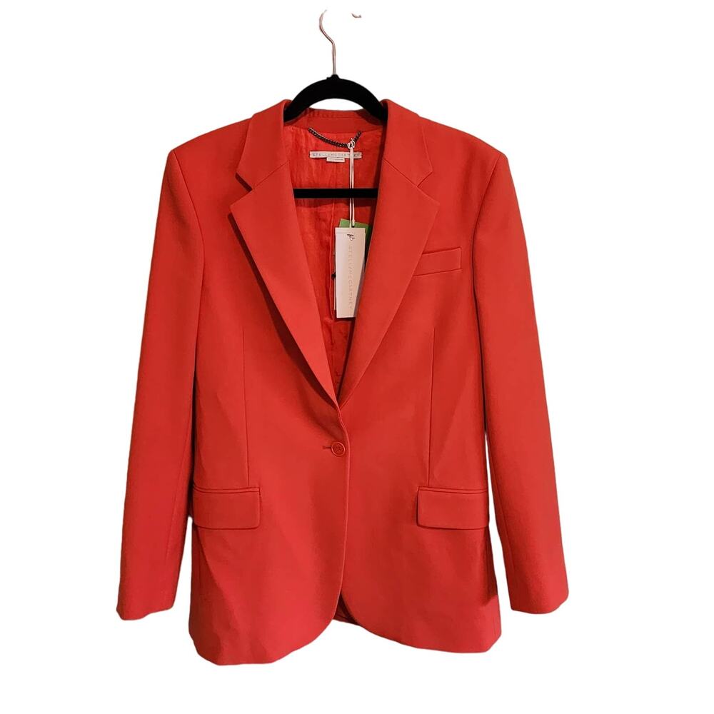 Stella McCartney Orange Blazer Tangerine Runway Collection NWT Size 40 IT / 4 US